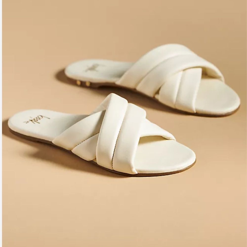 Beek Surfbird Slide Sandals in ivory 7